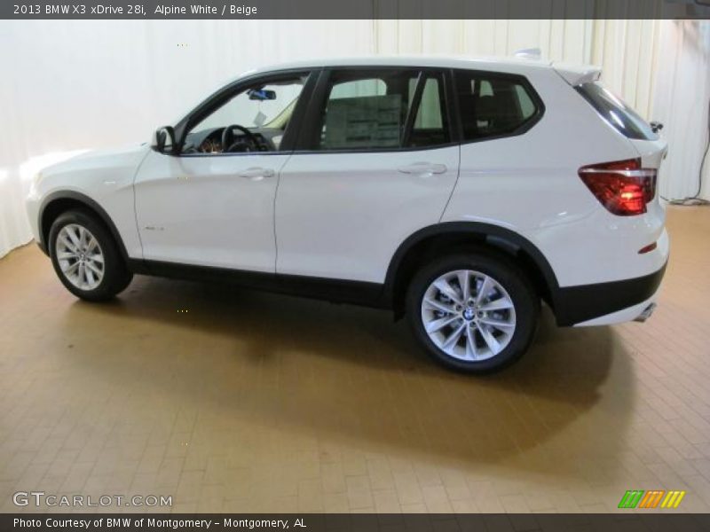 Alpine White / Beige 2013 BMW X3 xDrive 28i