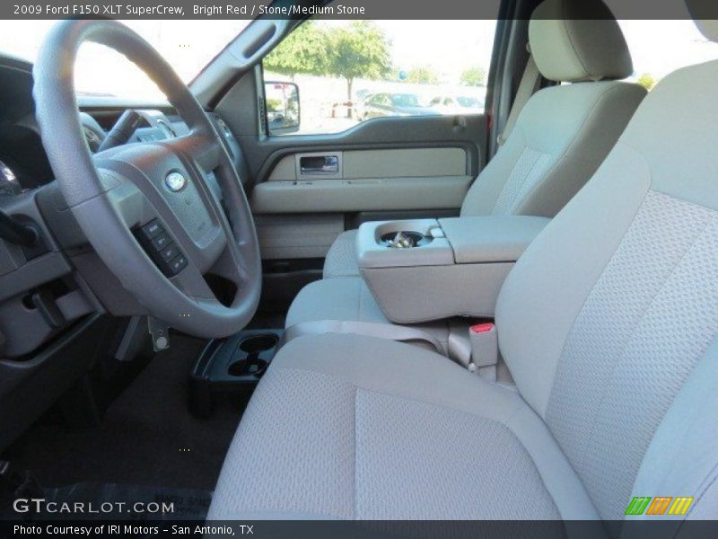 Bright Red / Stone/Medium Stone 2009 Ford F150 XLT SuperCrew