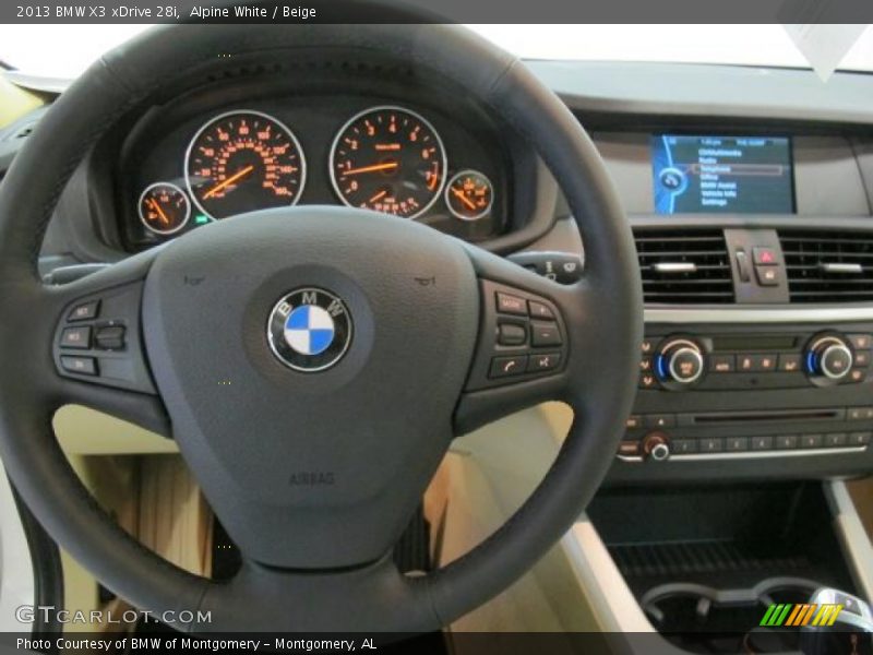 Alpine White / Beige 2013 BMW X3 xDrive 28i