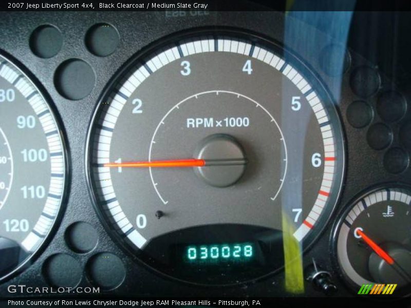 Black Clearcoat / Medium Slate Gray 2007 Jeep Liberty Sport 4x4