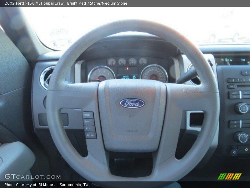 Bright Red / Stone/Medium Stone 2009 Ford F150 XLT SuperCrew