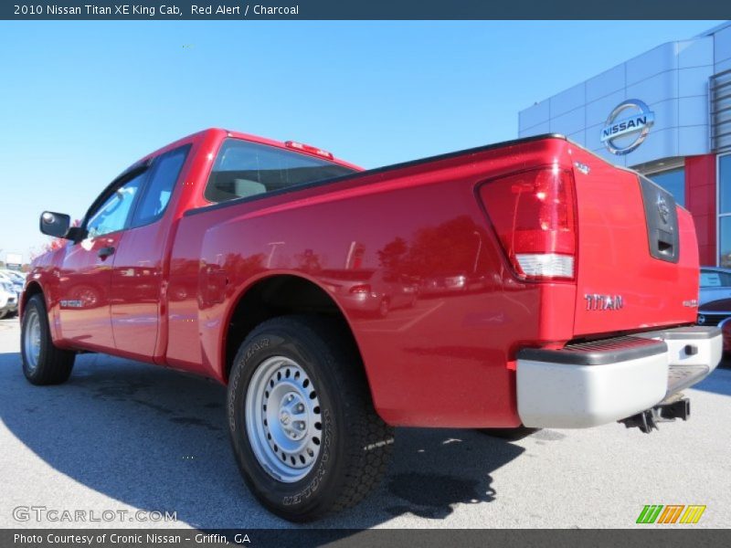 Red Alert / Charcoal 2010 Nissan Titan XE King Cab