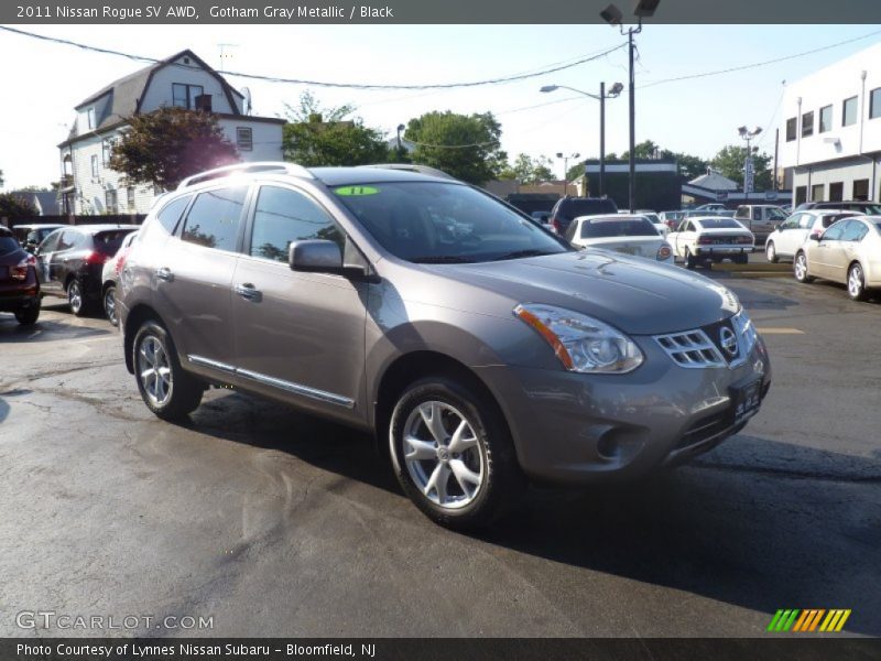 Gotham Gray Metallic / Black 2011 Nissan Rogue SV AWD
