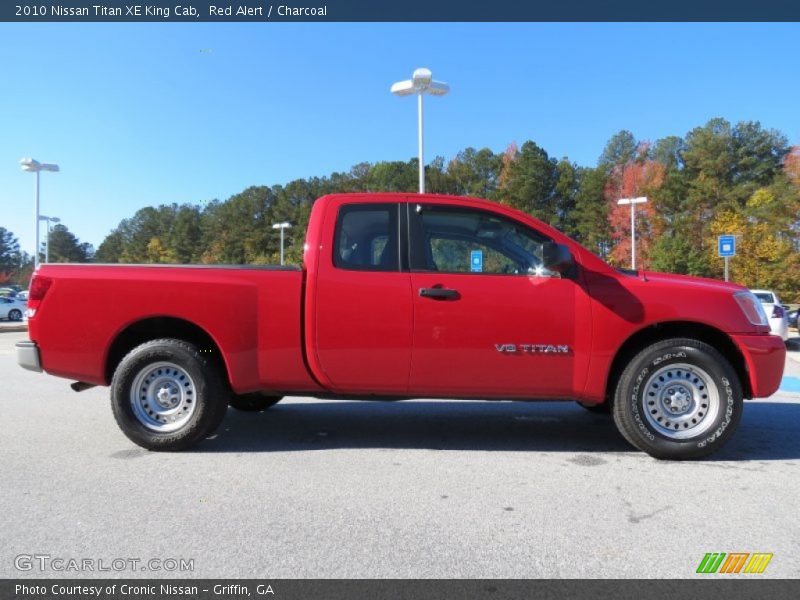 Red Alert / Charcoal 2010 Nissan Titan XE King Cab