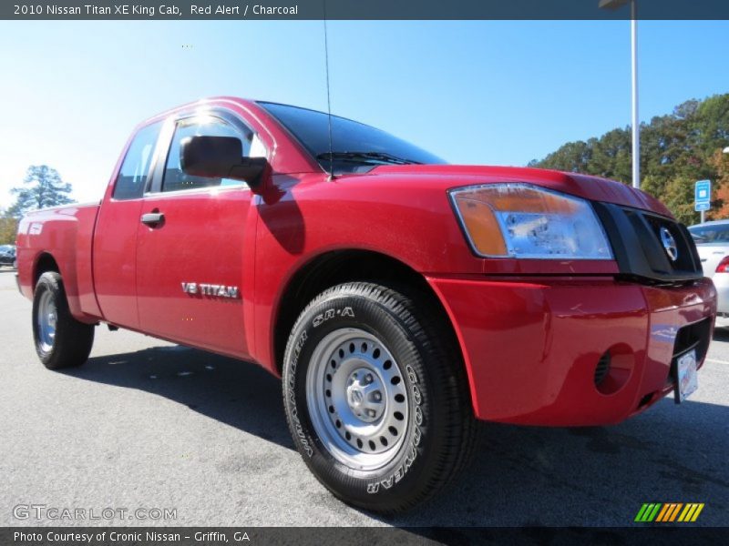 Red Alert / Charcoal 2010 Nissan Titan XE King Cab
