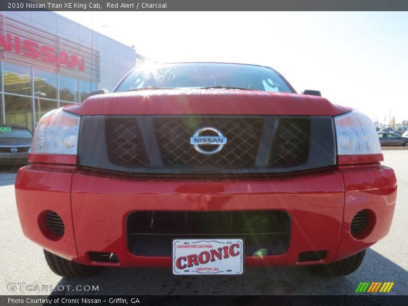 Red Alert / Charcoal 2010 Nissan Titan XE King Cab
