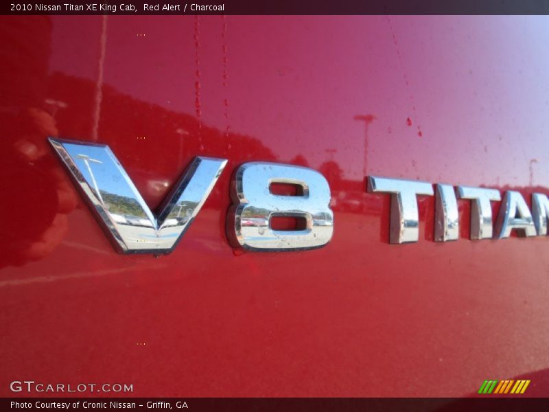 Red Alert / Charcoal 2010 Nissan Titan XE King Cab