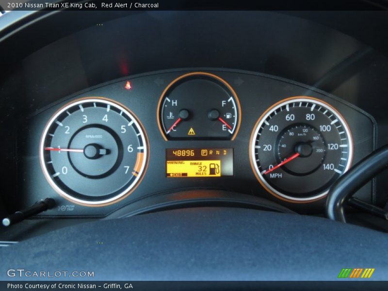 Red Alert / Charcoal 2010 Nissan Titan XE King Cab