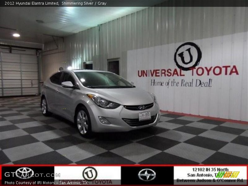 Shimmering Silver / Gray 2012 Hyundai Elantra Limited