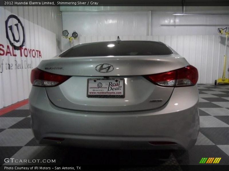 Shimmering Silver / Gray 2012 Hyundai Elantra Limited