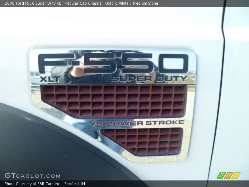 Oxford White / Medium Stone 2008 Ford F550 Super Duty XLT Regular Cab Chassis