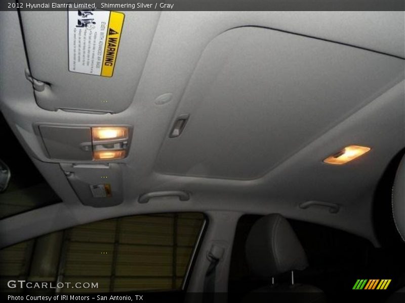 Shimmering Silver / Gray 2012 Hyundai Elantra Limited