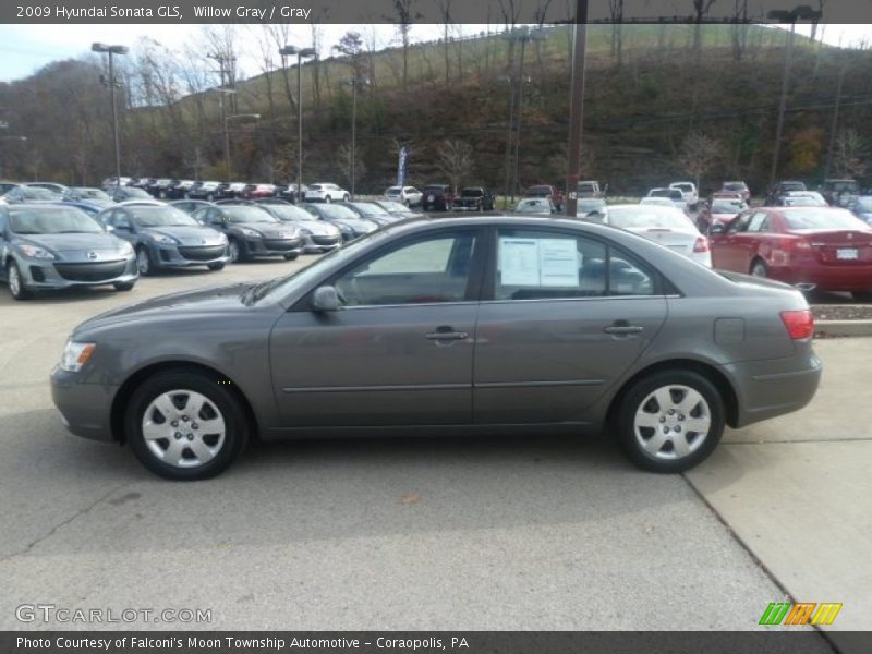 Willow Gray / Gray 2009 Hyundai Sonata GLS