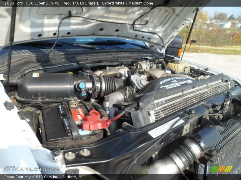 Oxford White / Medium Stone 2008 Ford F550 Super Duty XLT Regular Cab Chassis