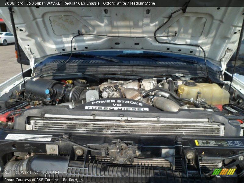 Oxford White / Medium Stone 2008 Ford F550 Super Duty XLT Regular Cab Chassis