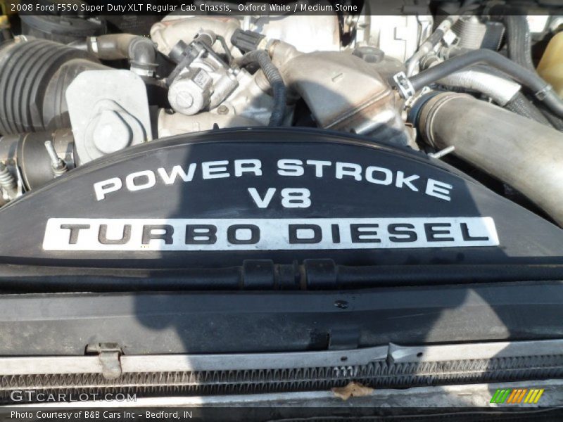 Oxford White / Medium Stone 2008 Ford F550 Super Duty XLT Regular Cab Chassis