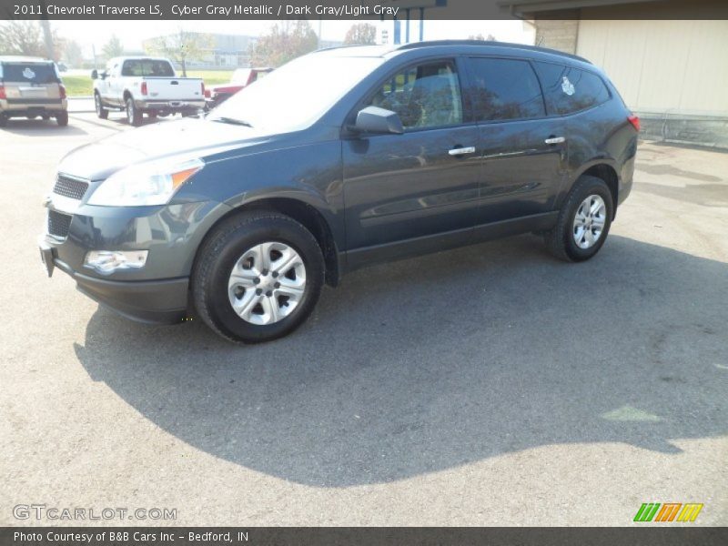 Cyber Gray Metallic / Dark Gray/Light Gray 2011 Chevrolet Traverse LS