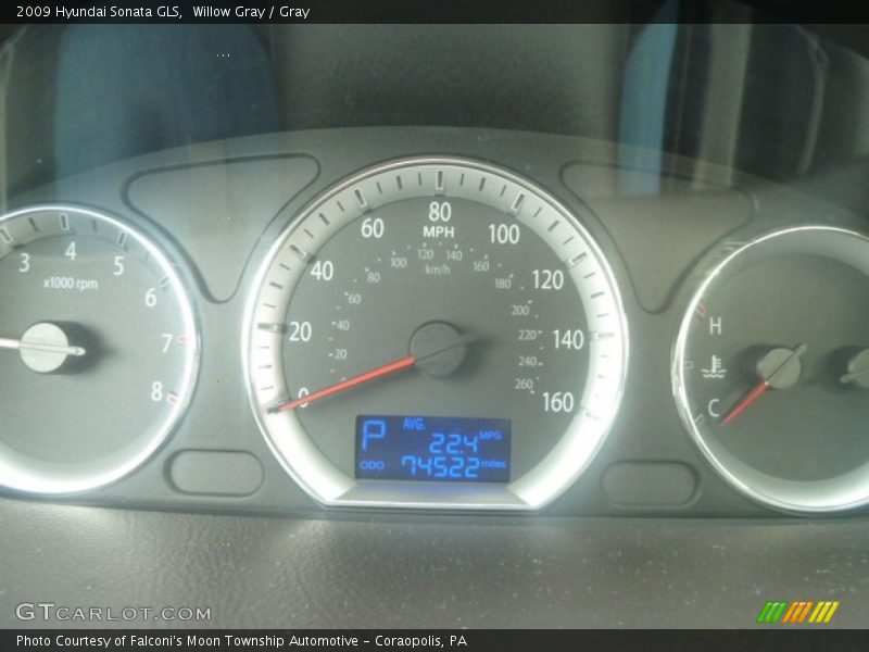 Willow Gray / Gray 2009 Hyundai Sonata GLS