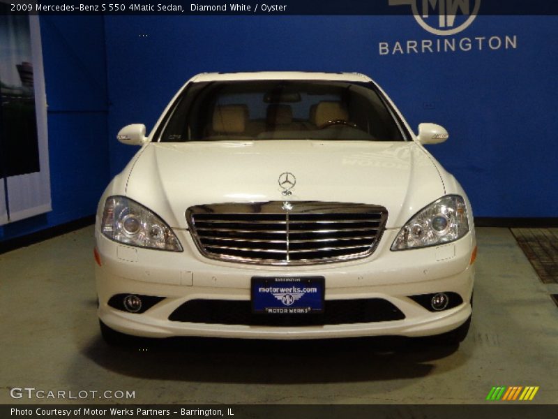 Diamond White / Oyster 2009 Mercedes-Benz S 550 4Matic Sedan