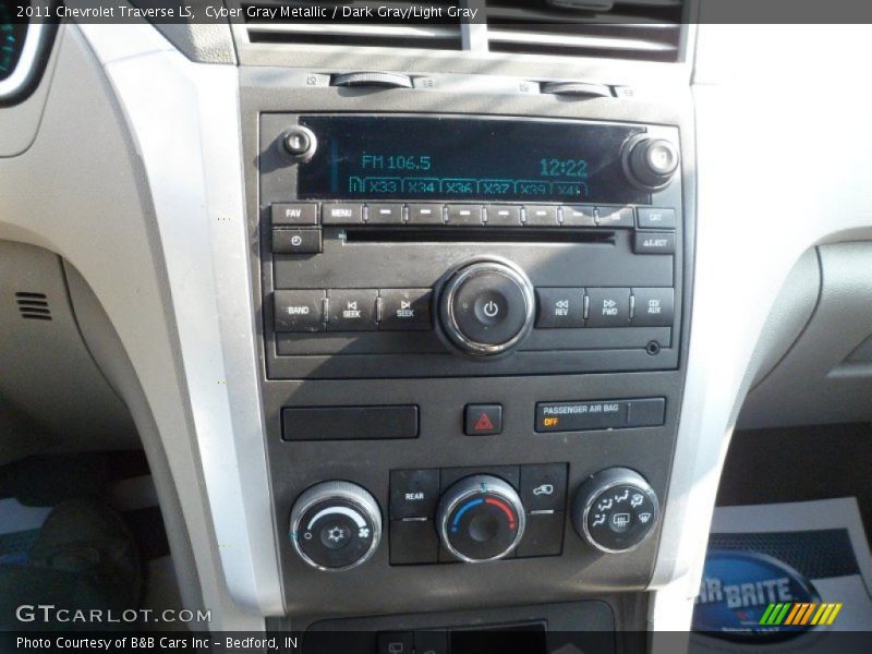 Cyber Gray Metallic / Dark Gray/Light Gray 2011 Chevrolet Traverse LS