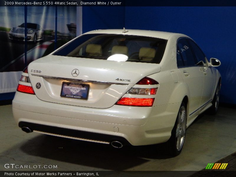 Diamond White / Oyster 2009 Mercedes-Benz S 550 4Matic Sedan