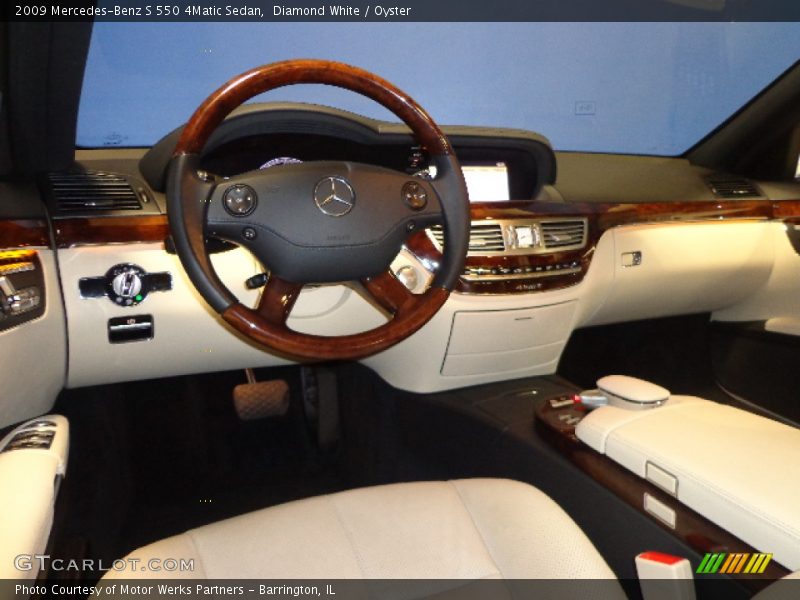 Diamond White / Oyster 2009 Mercedes-Benz S 550 4Matic Sedan