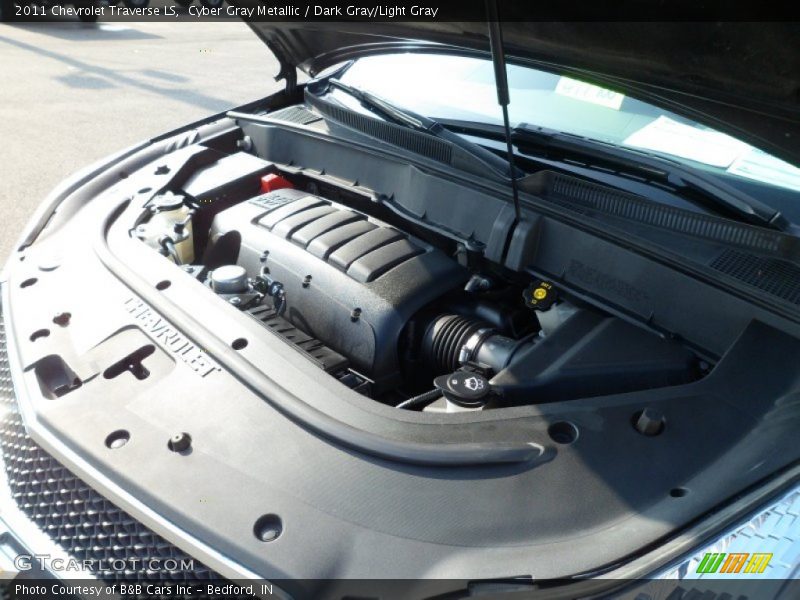 Cyber Gray Metallic / Dark Gray/Light Gray 2011 Chevrolet Traverse LS