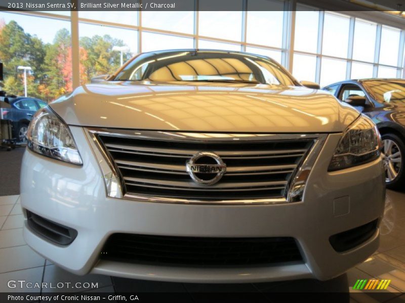 Brilliant Silver Metallic / Charcoal 2013 Nissan Sentra SV
