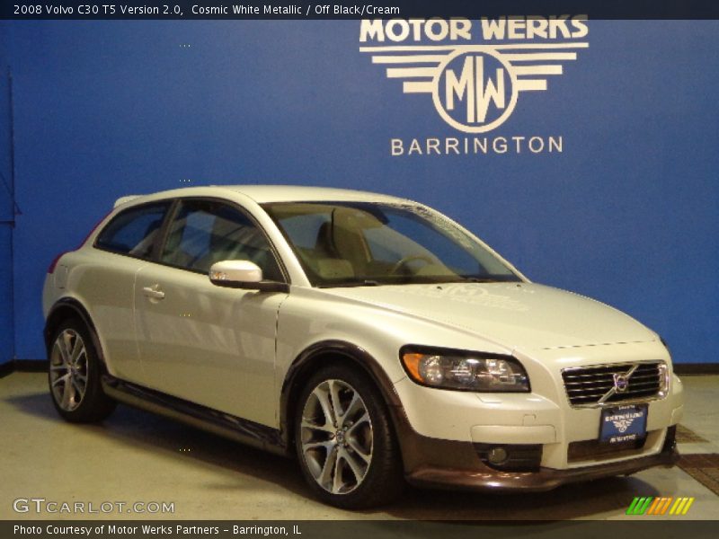 Cosmic White Metallic / Off Black/Cream 2008 Volvo C30 T5 Version 2.0