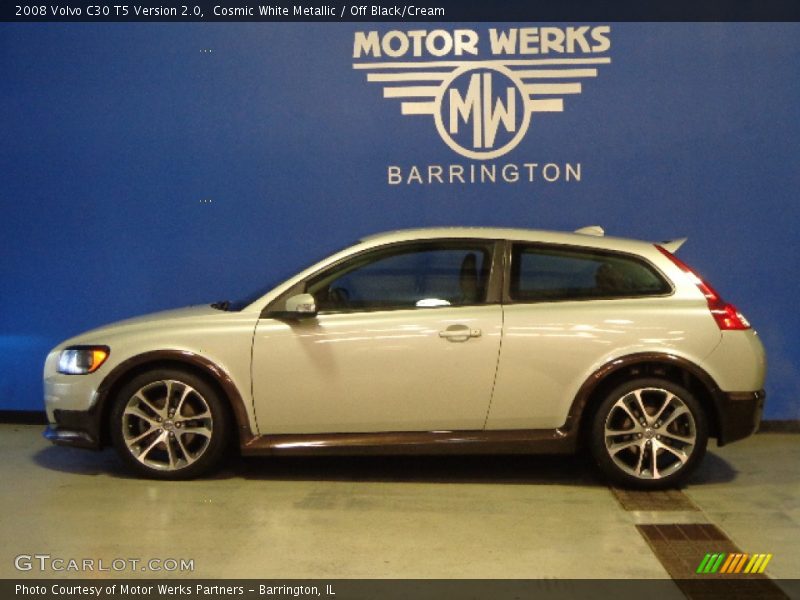Cosmic White Metallic / Off Black/Cream 2008 Volvo C30 T5 Version 2.0
