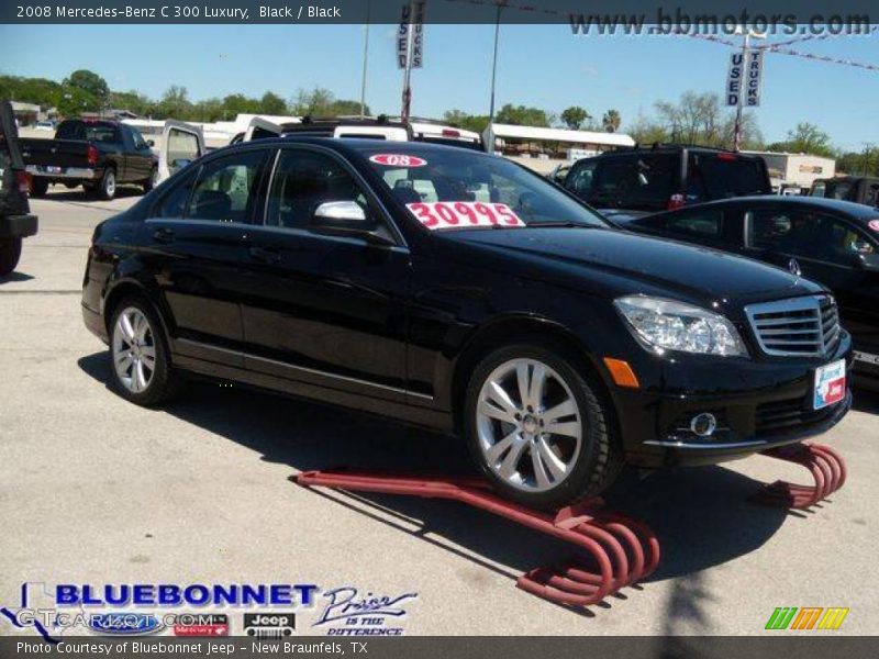 Black / Black 2008 Mercedes-Benz C 300 Luxury
