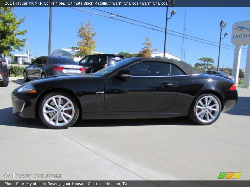 Ultimate Black Metallic / Warm Charcoal/Warm Charcoal 2011 Jaguar XK XKR Convertible