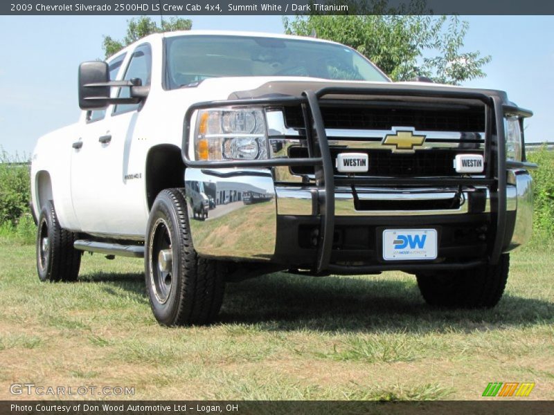 Summit White / Dark Titanium 2009 Chevrolet Silverado 2500HD LS Crew Cab 4x4