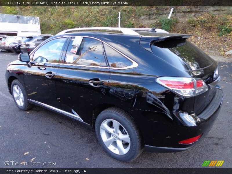 Obsidian Black / Black/Ebony Birds Eye Maple 2013 Lexus RX 350 AWD