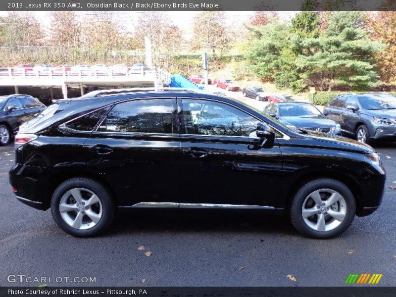 Obsidian Black / Black/Ebony Birds Eye Maple 2013 Lexus RX 350 AWD