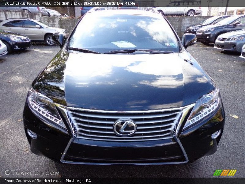 Obsidian Black / Black/Ebony Birds Eye Maple 2013 Lexus RX 350 AWD
