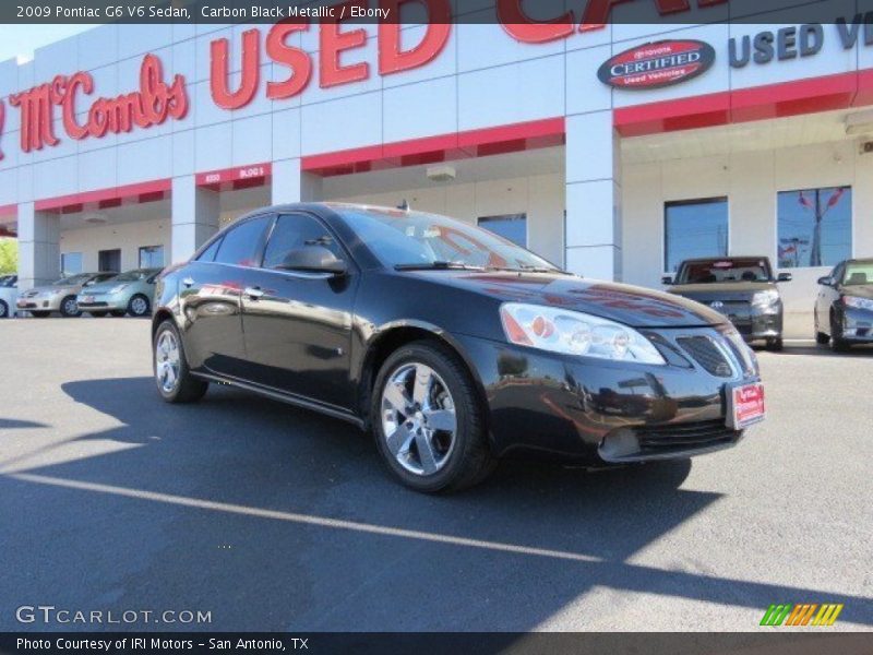 Carbon Black Metallic / Ebony 2009 Pontiac G6 V6 Sedan