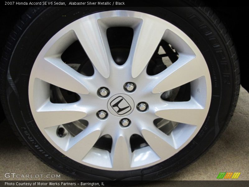 Alabaster Silver Metallic / Black 2007 Honda Accord SE V6 Sedan