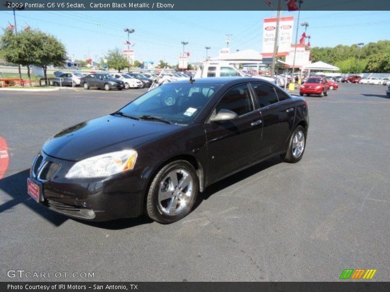 Carbon Black Metallic / Ebony 2009 Pontiac G6 V6 Sedan