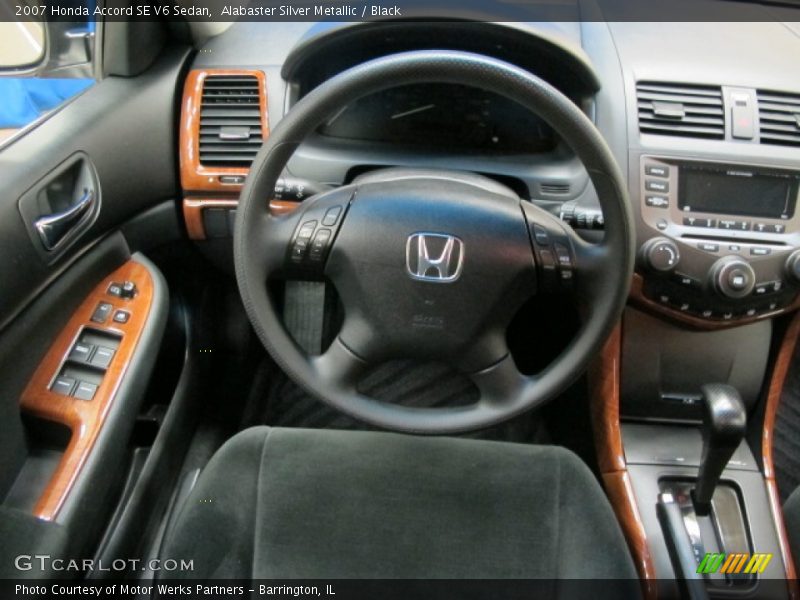 Alabaster Silver Metallic / Black 2007 Honda Accord SE V6 Sedan