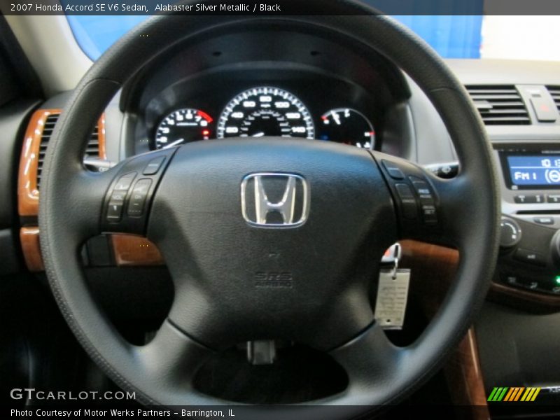 Alabaster Silver Metallic / Black 2007 Honda Accord SE V6 Sedan