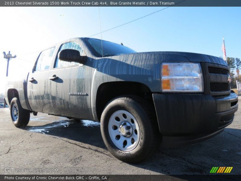 Blue Granite Metallic / Dark Titanium 2013 Chevrolet Silverado 1500 Work Truck Crew Cab 4x4