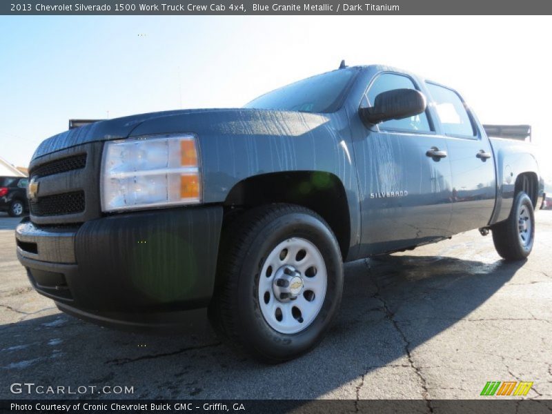 Blue Granite Metallic / Dark Titanium 2013 Chevrolet Silverado 1500 Work Truck Crew Cab 4x4