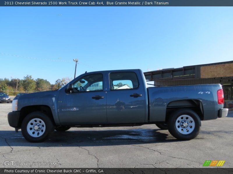 Blue Granite Metallic / Dark Titanium 2013 Chevrolet Silverado 1500 Work Truck Crew Cab 4x4