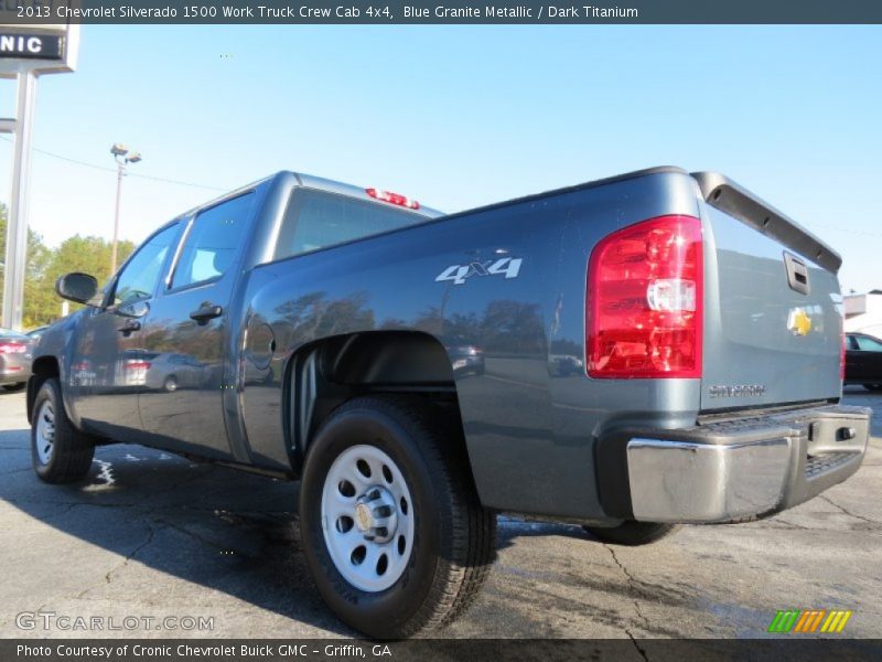 Blue Granite Metallic / Dark Titanium 2013 Chevrolet Silverado 1500 Work Truck Crew Cab 4x4