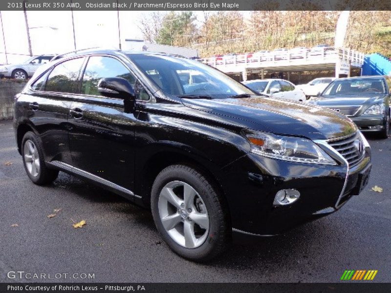 Obsidian Black / Parchment/Espresso Birds Eye Maple 2013 Lexus RX 350 AWD