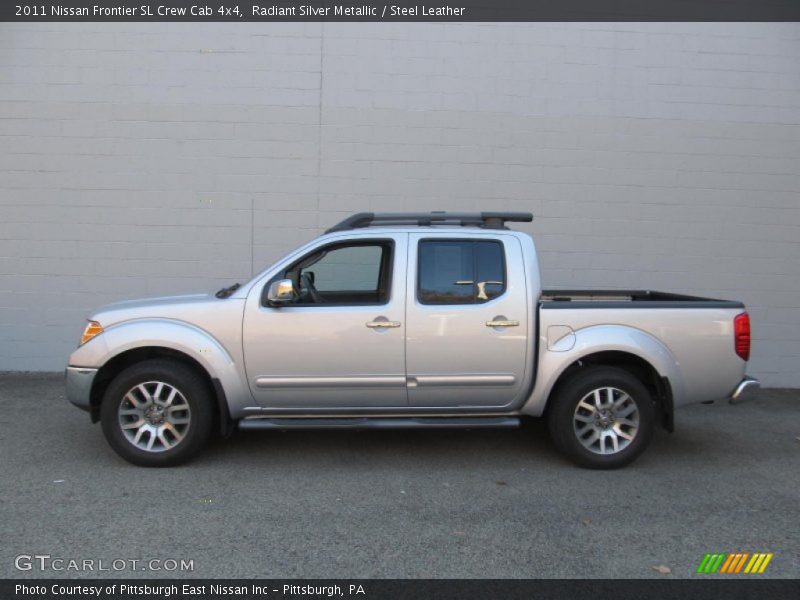 Radiant Silver Metallic / Steel Leather 2011 Nissan Frontier SL Crew Cab 4x4