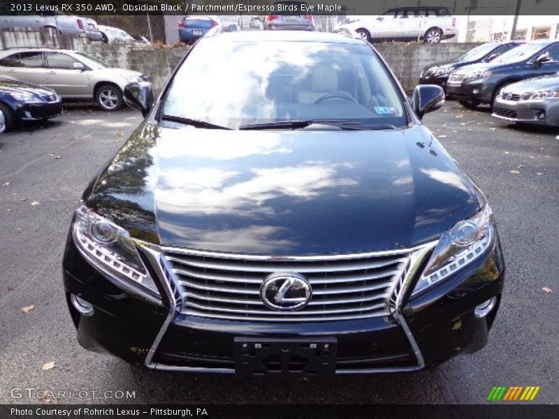 Obsidian Black / Parchment/Espresso Birds Eye Maple 2013 Lexus RX 350 AWD