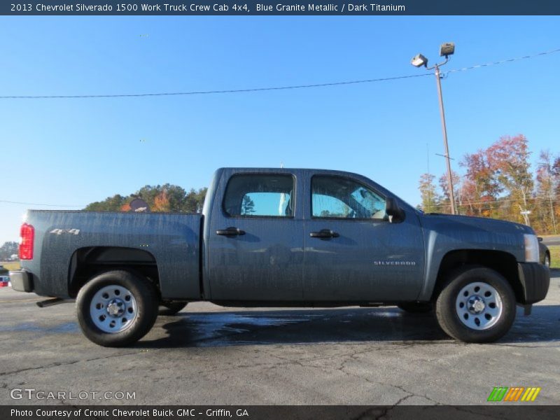 Blue Granite Metallic / Dark Titanium 2013 Chevrolet Silverado 1500 Work Truck Crew Cab 4x4
