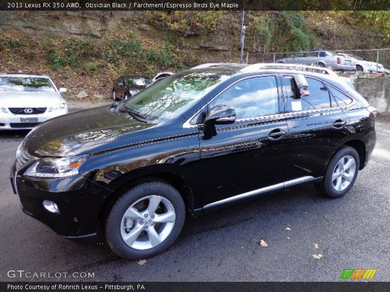 Obsidian Black / Parchment/Espresso Birds Eye Maple 2013 Lexus RX 350 AWD